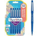 Amazon: Lot de 5 stylos feutres Paper Mate Flair - 7mm, pointe moyenne, encre bleue à 5,90€