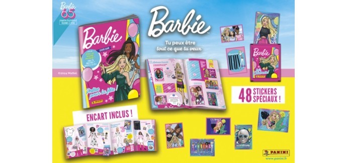 Citizenkid: 10 lots comportant 1 album Panini "Barbie" + 1 boite de 36 pochettes de stickers à gagner