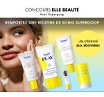 Elle: 10 routines de soins Supergoop! à gagner