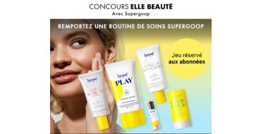 Elle: 10 routines de soins Supergoop! à gagner