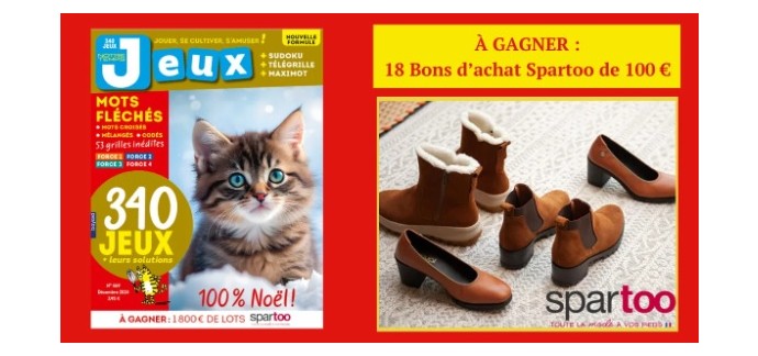 Notre Temps: 18 bons d achat Spartoo à gagner