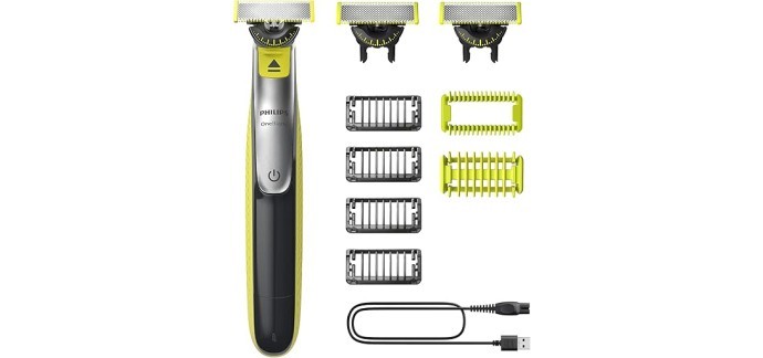 Amazon: Tondeuse à barbe électrique Philips OneBlade 360 Authentique Visage + Corps (QP2834/31) à 37,99€