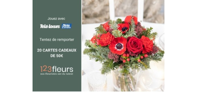 Télé Loisirs: 20 bons d'achat 123fleurs à gagner