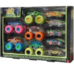 Amazon: Coffret 10 Véhicules Phosphorescents Hot Wheels Monster Trucks à 39,99€