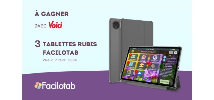 Voici: 3 tablettes Facilotab à gagner