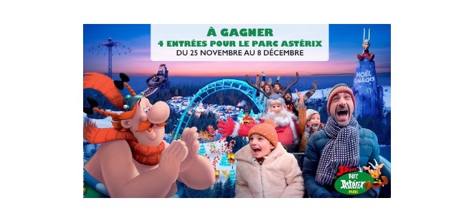 Familiscope: 10 lots de 4 entrées pour le Parc Astérix à gagner