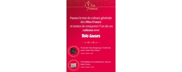 Télé Loisirs: 15 lots comportant 1 sac shopping + 1 carnet + 1 stylo "Miss France", 5 pochettes à gagner