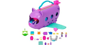 Amazon: Coffret poupée Polly Pocket Avion Chaton Transformable avec 2 figurines et 1 animal à 20,99€