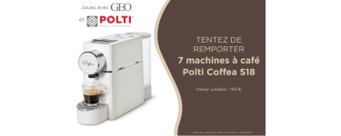 GEO: 7 machines à café Polti à gagner