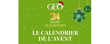 GEO: Calendrier de l'Avent : 1 ou des lots surprises à gagner chaque jour