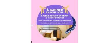 SNCF Connect: 1 Aller-Retour en train + 1 nuit d'hôtel pour 2 personnes en Europe à gagner chaque jour