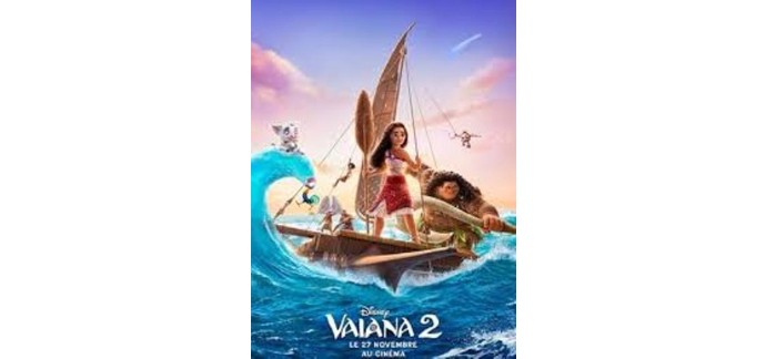 UGC: 20 lots de 2 places de cinéma pour le film "Vaiana 2" à gagner