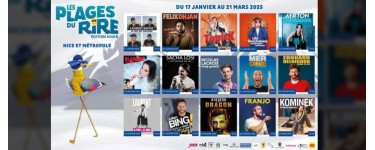 Rire et chansons: 20 lots de 2 invitations pour des spectacles du Festival "Les Plages du Rire" à gagner