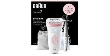 Amazon: Épilateur Avec Tête Large Pour Épilation Facile Braun Silk-épil 7 7-210 à 89,99€