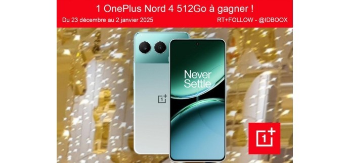 IDBOOX: 1 smartphone OnePlus Nord 4 à gagner