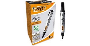 Amazon: Boîte de 12 marqueurs permanents BIC Marking 2300 ECOlutions à pointe moyenne à 8,07€