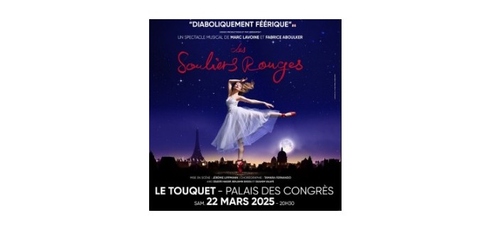 Weo: 3 lots de 2 invitations pour le spectacle "Les Souliers Rouges" à gagner