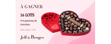 Voici: 16 lots d'assortiment de chocolats Jeff de Bruges à gagner