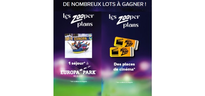 Gitem: 1 séjour au parc Europa-Park, des places pour le film "Une nuit au zoo" à gagner