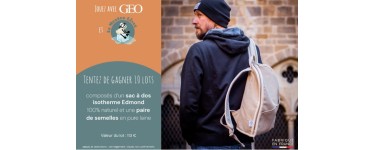 GEO: 1 sac à dos isotherme + 1 paire de semelles en pure laine à gagner