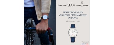 GEO: 4 montres automatiques Evidence à gagner