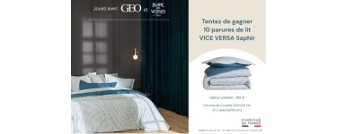 GEO: 10 parures de lit Vice Versa Saphir à gagner