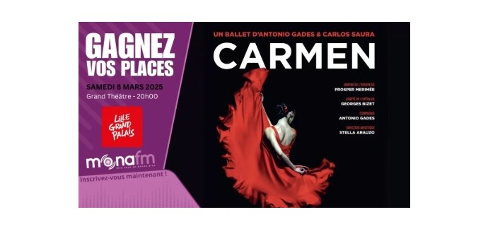 Mona FM: Des invitations pour le spectacle "Carmen" à gagner