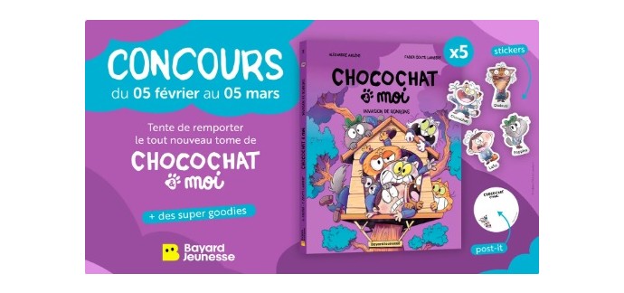 Familiscope: 5 livres jeunesse "Chocochat & moi - T3" + des goodies à gagner