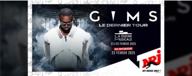 NRJ: 6 lots de 2 invitations pour le concert de Gims à Boulogne-Billancourt à gagner