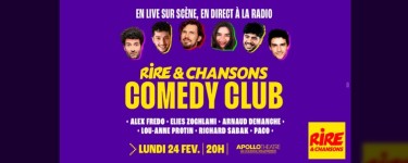 Rire et chansons: Des invitations pour le spectacle "Rire & Chansons Comedy Club" à gagner