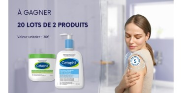 Voici: 20 lots de 2 produits de soin Cetaphil à gagner