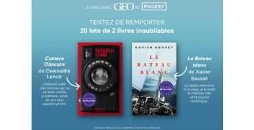 GEO: 20 lots de 2 livres des Editions Pocket à gagner