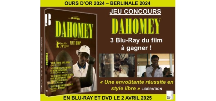 Blog Baz'art: 3 Blu-Ray du film "Dahomey" à gagner