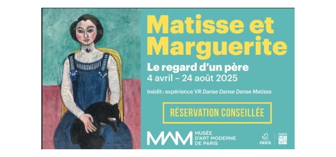 Arte: 5 lots de 2 invitations pour l’exposition "Matisse et Marguerite, le regard d’un père" à gagner