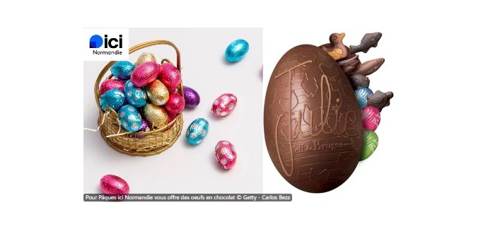 France Bleu: 1 œuf en chocolat personnalisé Jeff de Bruges à gagner