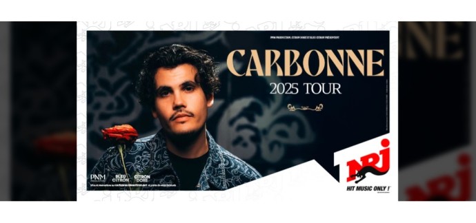 NRJ: 2 lots de 2 invitations pour le concert de Carbonne à gagner