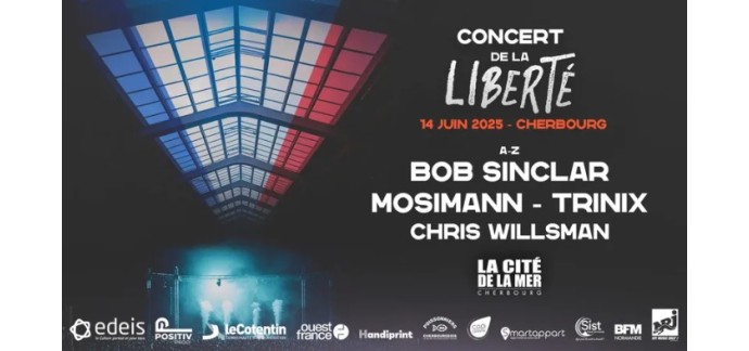 BFMTV: 1 séjour d'une nuit à Cherbourg + 2 invitations VIP pour le Concert de la Liberté à gagner
