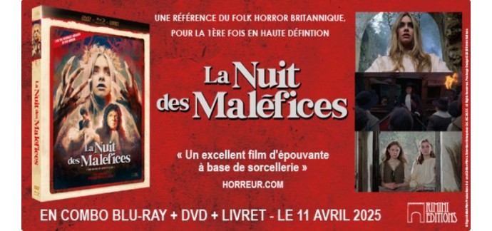 Ciné Média: 2 Blu-ray/DVD du film "La Nuit des Maléfices" à gagner
