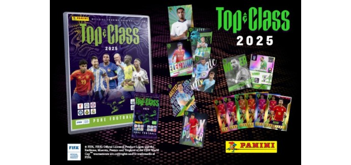 Citizenkid: 10 lots comportant 1 album Panini "FIFA Top Class 2025" + 24 pochettes de stickers à gagner