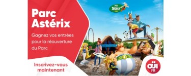 OÜI FM: 1 lot de 4 entrées pour le Parc Astérix à gagner