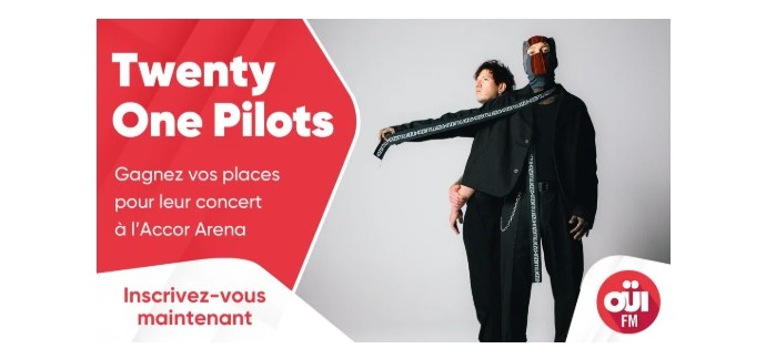 OÜI FM: Des invitations pour la "Fan experience" et le concert de Twenty One Pilots à gagner