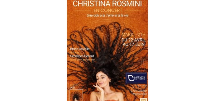 Blog Baz'art: Des invitations pour le concert de Christina Rosmini à Paris à gagner