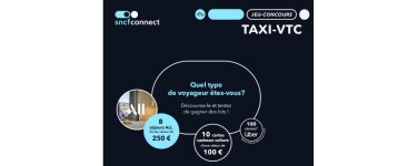 SNCF Connect: Des cartes cadeaux et des courses Taxi/VTC remboursées à gagner