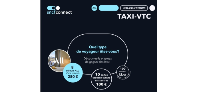 SNCF Connect: Des cartes cadeaux et des courses Taxi/VTC remboursées à gagner