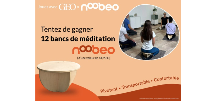 Voici: 12 bancs de méditation à gagner