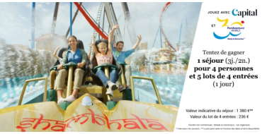 Capital: 1 séjour de 3 jours au parc Port Aventura et 5 lots d'entrées pour le parc à gagner