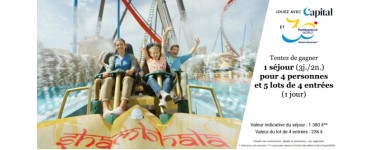 Capital: 1 séjour de 3 jours au parc Port Aventura et 5 lots d'entrées pour le parc à gagner