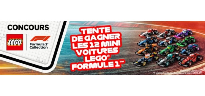 Le Journal de Mickey: 10 lots de 12 mini voitures Lego Formule 1 à gagner