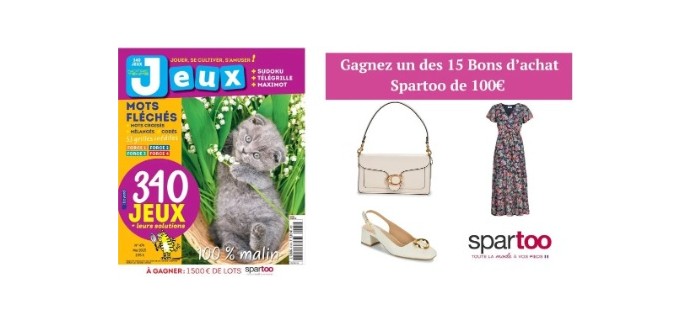 Notre Temps: 15 bons d'achat Spartoo à gagner