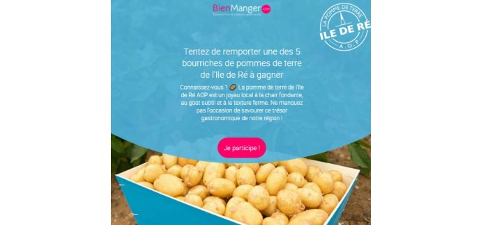 BienManger: 5 bourriches de pommes de terre de l'Ile de Ré à gagner